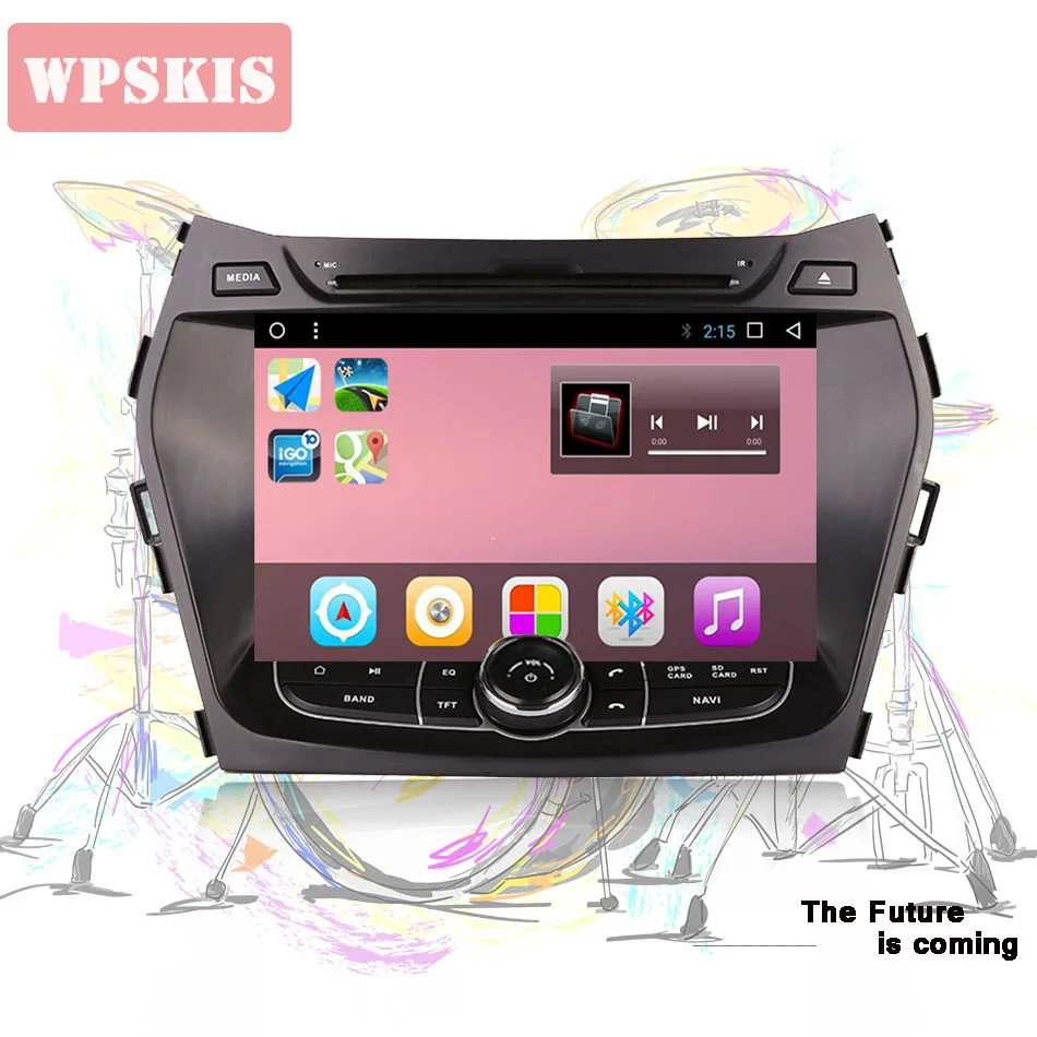 Автомобильный dvd плеер 2 Din с gps плеером 4 + 64 ГБ Android 9 0 для HYUNDAI IX45 2013 2018 SANTA FE santafe Wi Fi