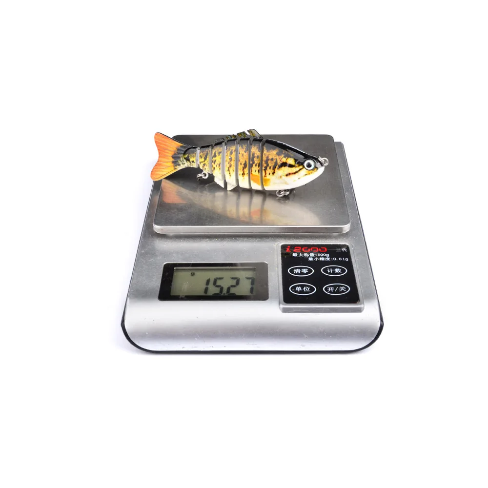 

100mm 15.5g Multi Jointed Fishing Lure Wobbler Lifelike 7 Segements Swimbait Crankbait 6# Hooks Bass Artificial Sea Fishing Bait