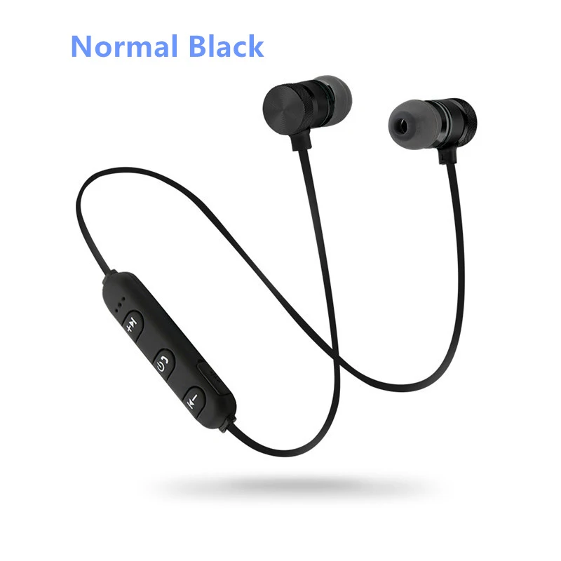 ROCK обновление магнитные Bluetooth наушники водонепроницаемые беспроводные наушники-вкладыши для телефона шейные с микрофоном спортивные наушники - Цвет: Black