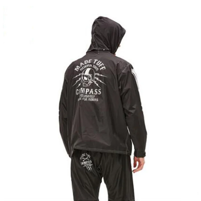 Модный Индивидуальный мотоциклетный дождевик с черепом брюки костюм