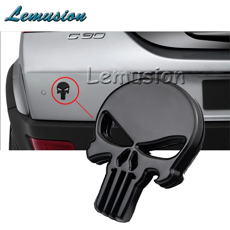 Автомобильный черный значок 3D Скелет металлические наклейки для Volkswagen VW Polo Passat B5