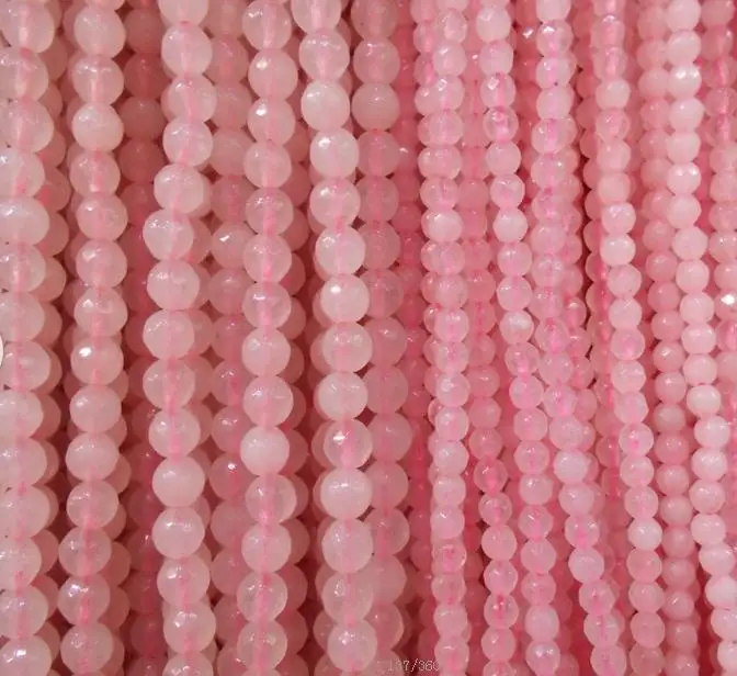 

Граненые розовые бусины, незакрепленные бусины 15 дюймов, нитка 4, 6, 8, 10, 12, 14 мм, выберите размер для изготовления ювелирных изделий