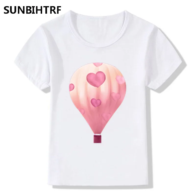 Красивые розовые забавные детские футболки с принтом воздушного шара топы