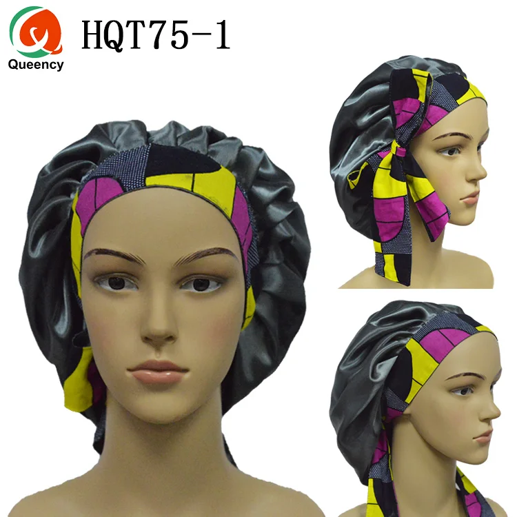 HQT75 Queency Ankara спальный атласный капот с двойной подкладкой Регулируемая
