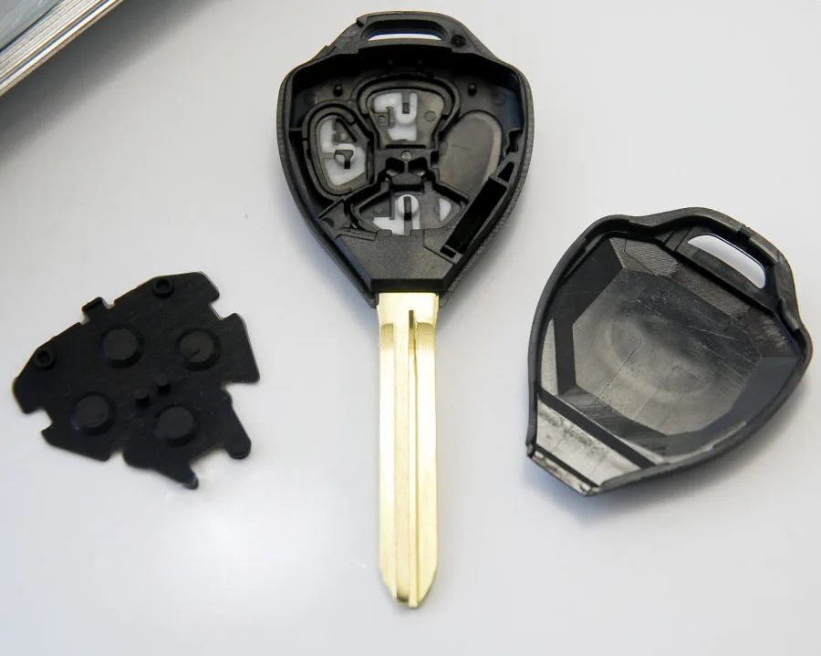 Замена 3 кнопки для ключа ФОБ Автомобильный ключ чехол для Toyota Camry Remote дистанционный ключ заготовки в корпусе