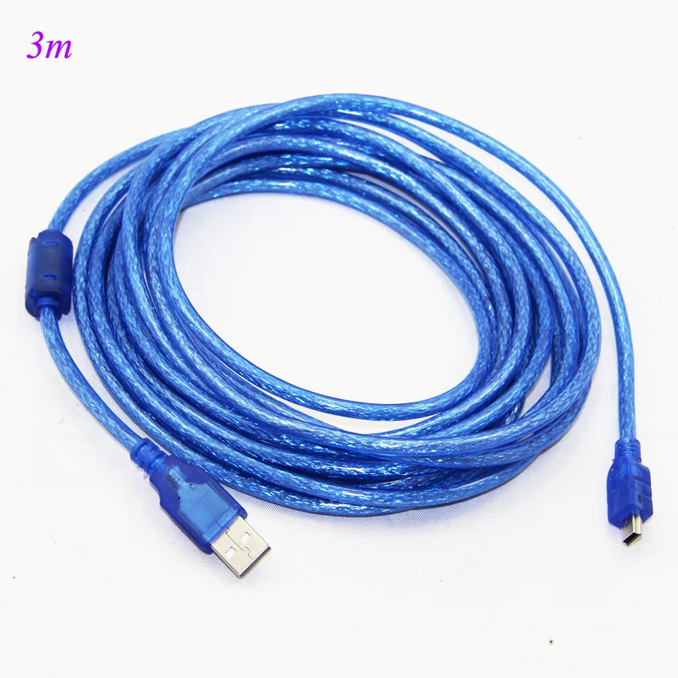 Lballist Мини 5Pin USB кабель USB 2,0 Тип A штекер к Мини 5 P папа фольга+ Плетеный экранированный 1,5 м 1,8 м 3 м 5 м 10 м