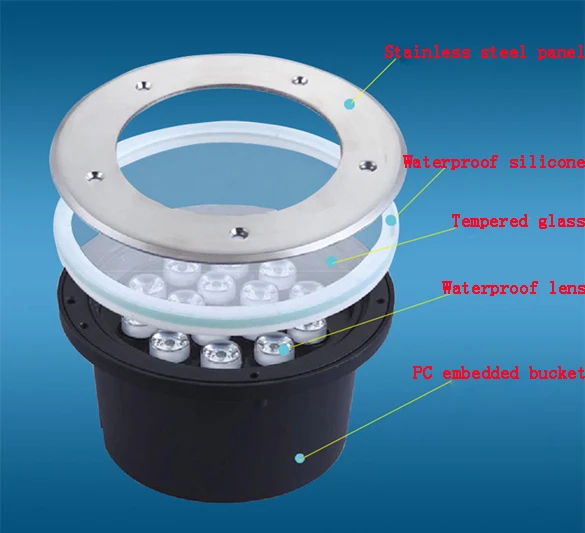 AC85 265V 3W Наружная подземная лампа водонепроницаемая IP66 светодиодная точечная для
