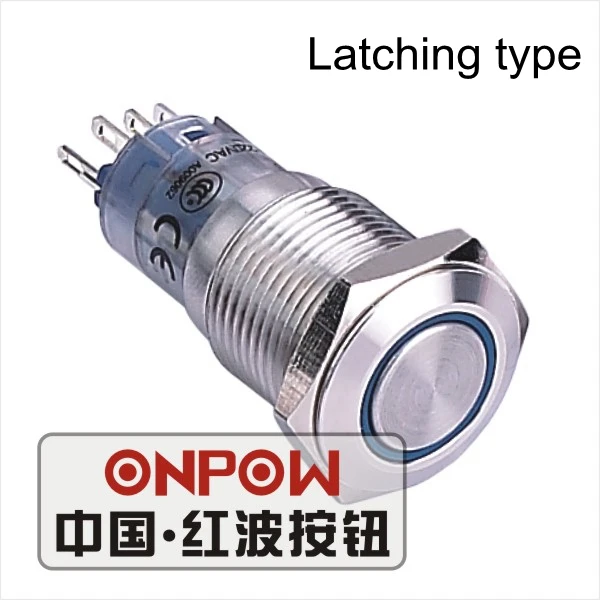 ONPOW 16 мм Фиксация ВКЛ ВЫКЛ плоский привод 12В 24В 110В ангельские глазки LED из