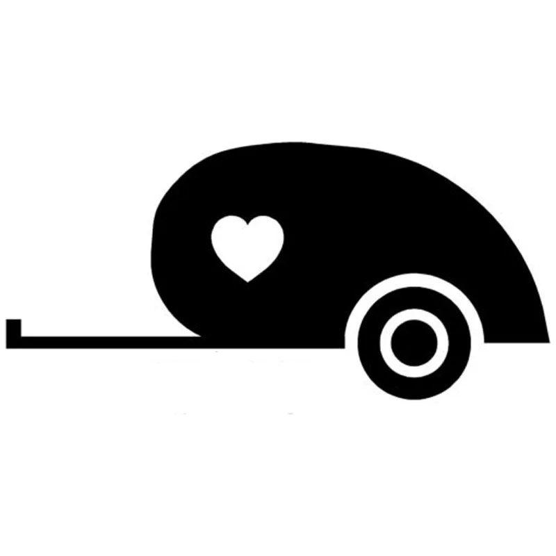

20,3 см * 9,5 см I Love Camping креативный автомобильный Стайлинг виниловая Автомобильная наклейка черный/серебристый S3-4867