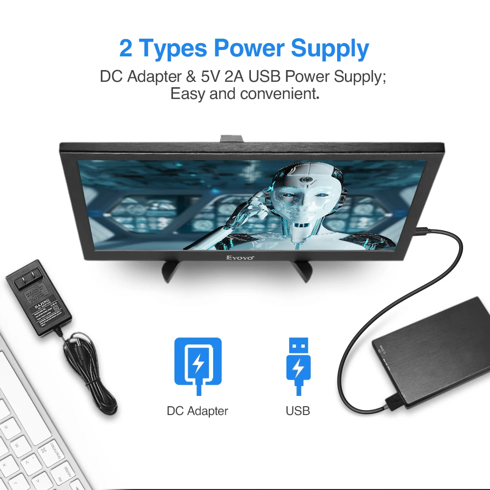 Eyoyo 13 3 &quotips lcd Мини Компьютерный ТВ дисплей CC tv экран наблюдения безопасности hdmi