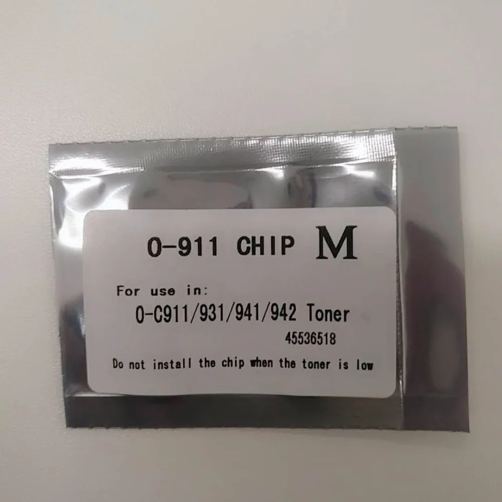 

38K Cartridge toner chip replace Compatible for OKI C911 C931 C941 printer 45536520 45536519 45536518 45536517