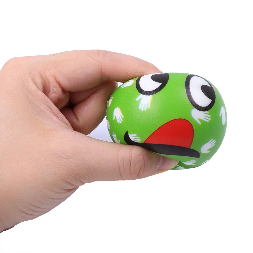 Игрушка для детей новые сжимаемые мячи с зеленым ртом медленно поднимающиеся
