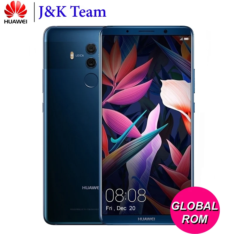 Глобальной прошивки Huawei Коврики 10 Pro Смартфон Android 8.0 Dual сзади 20MP + 12MP 4000 мАч 6.0