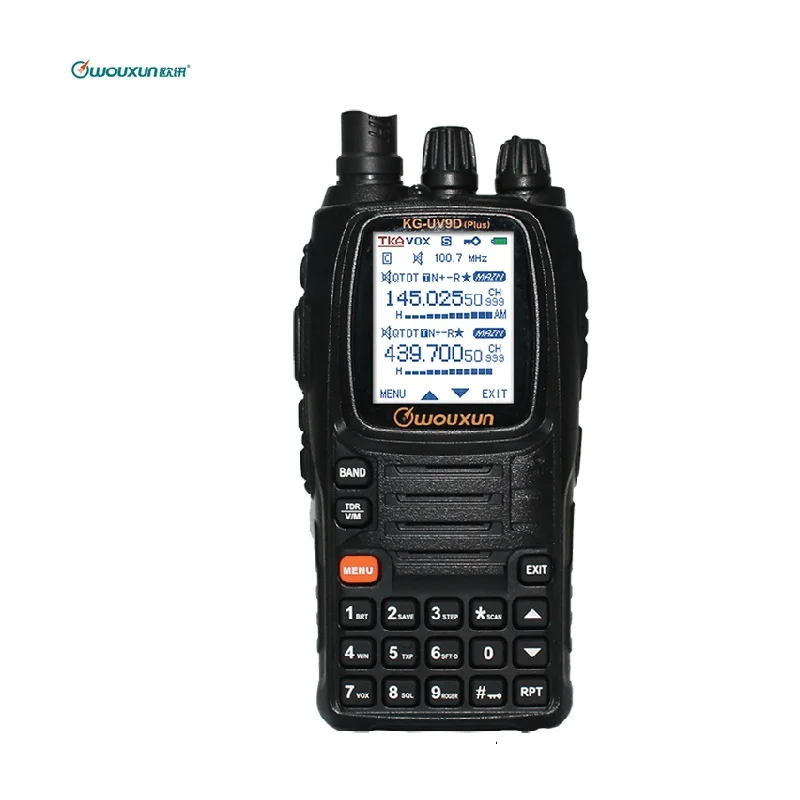 Wouxun KG-UV9D Плюс Dual Band передачи иди и болтай Walkie Talkie “иди и ремешки крест-накрест ретранслятор многодиапазонный мульти-функциональный DTMF Ham двухстороннее Райдо