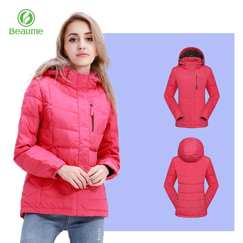 Beaume короткая зимняя куртка для женщин улицы белый пуховик тонкий