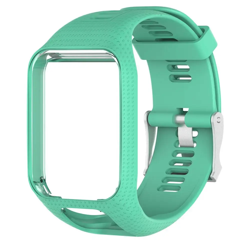 Teal Green Силиконовый сменный ремешок для часов TomTom Runner 2 3 Spark 3 gps - Цвет: Teal Green