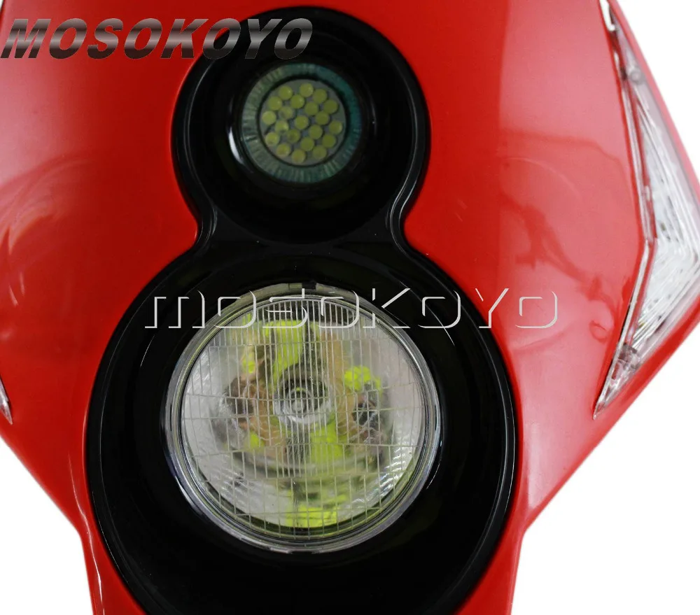 Красный Мотоцикл MX Enduro X2 светильник фара светодиодный индикатор для GasGas EC300 HONDA