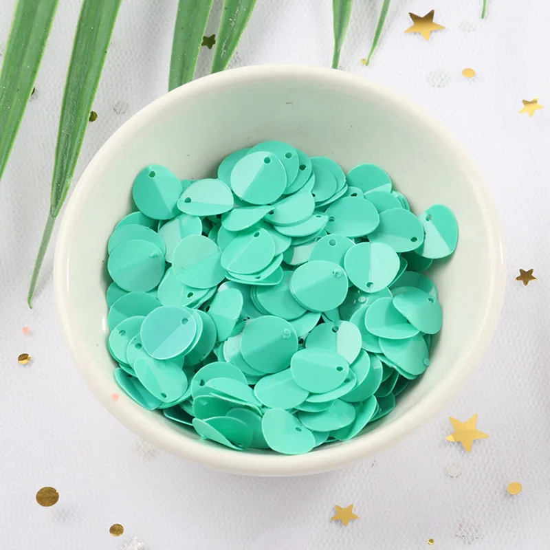 Solid Mint 250 шт./лот 10 мм Овальный в сложенном виде пайетками Швейные Craft ПВХ круглый кубок блесток для детей DIY Для женщин аксессуары для одежды - Цвет: Solid Mint