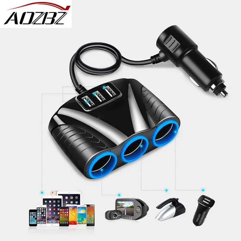 Автомобильный Разветвитель для прикуривателя AOZBZ USB-разъем адаптер питания 12 в-24