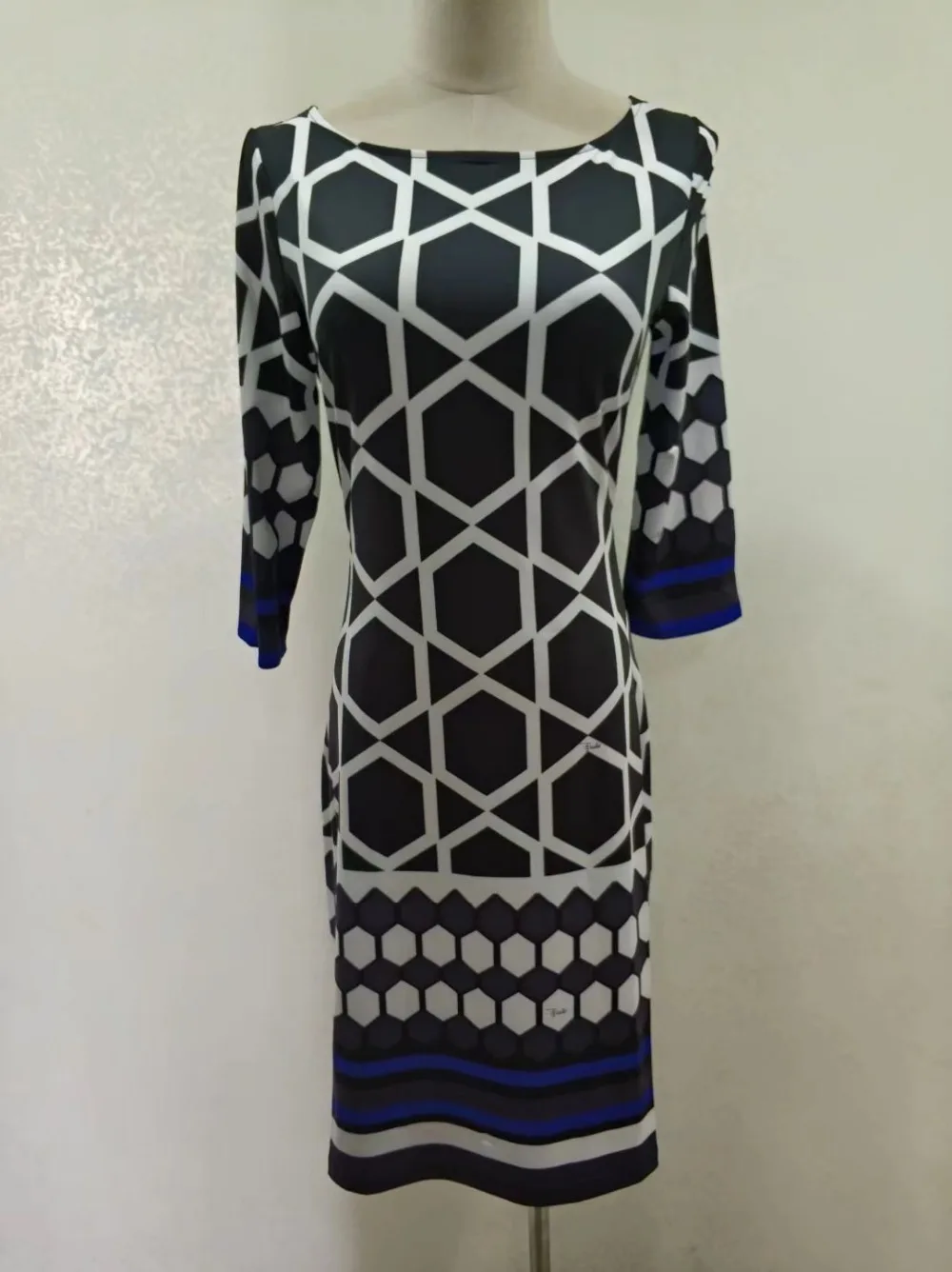 [EFATZP] роскошное Брендовое трикотажное шелковое платье новое дизайнерское