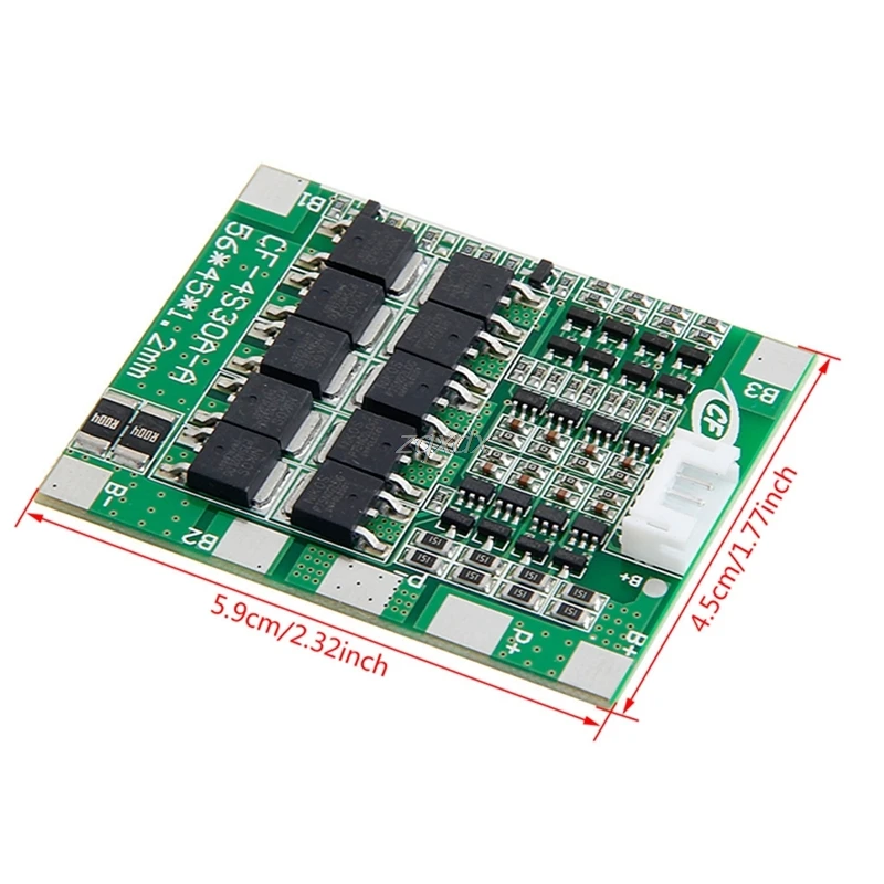 Литий-ионный аккумулятор 18650 плата BMS PCB для интегральных микросхем 30 А 14 8 в