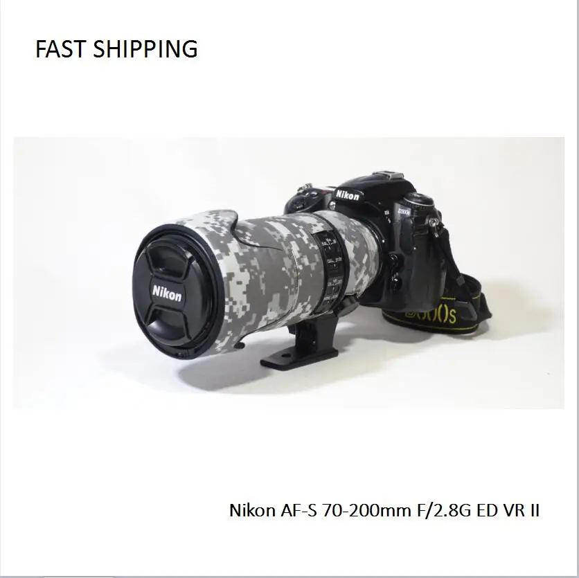 DHL/EMS доставка пальто для объектива Камуфляж Nikon AF-S 70-200 мм F/2 8G ED VR II одежда защита