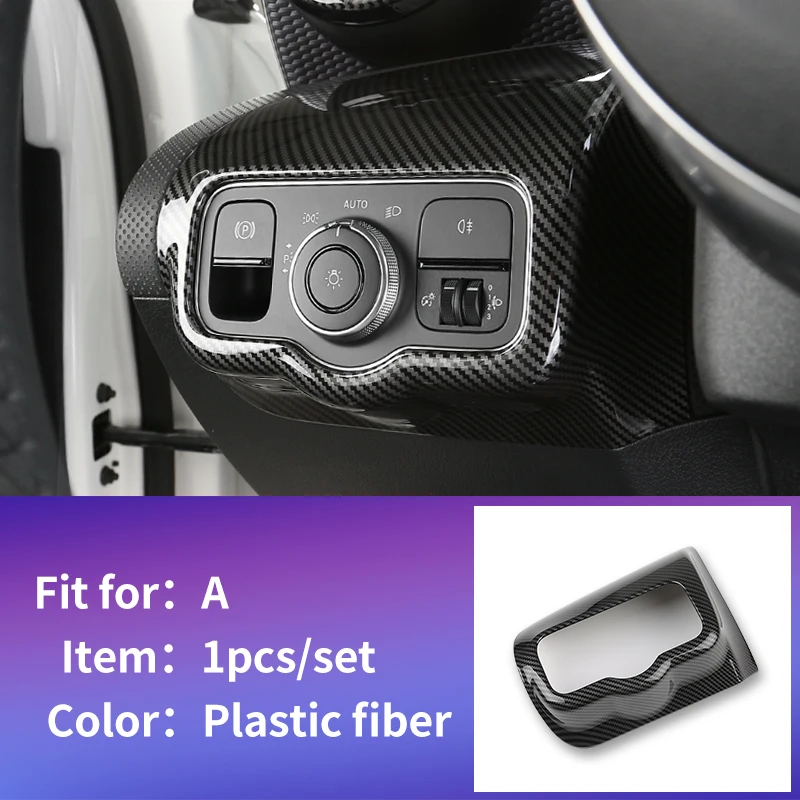 plastic fiber 1pcs Переключатель фар для Mercedes w177 amg/classe a Mercedes класса a w177 clase планки/a180 Mercedes a класса w177 аксессуары - Название цвета: plastic fiber 1pcs