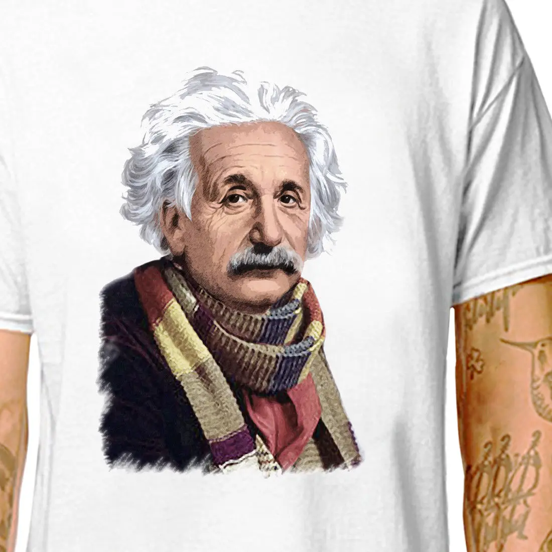 T SHIRT _ доктор Эйнштейна Доктор Кто/Том Бейкер drwho шарф фестиваль LazyCarrot Прохладный