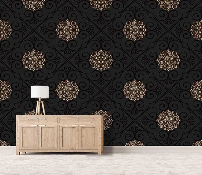

[Self-Adhesive] 3D Fashion Black And White Floral 32 Wall Paper mural Wall Print Decal Wall Murals