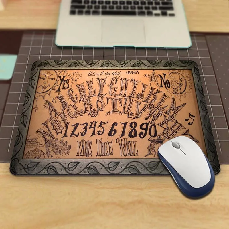 220mmX180mm Top Selling Luxury Printing Ouija Board Custom Skin Non Slip Durable Rubber Mousepad for PC Optical Mouse - Color: 220mmX180mm
