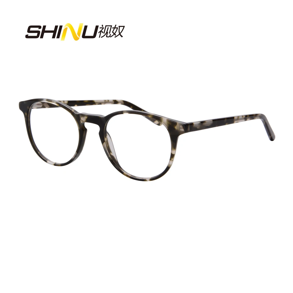 

Top Fashion Women Eyeglasses Retro Vintage Round Rimmed Acetate Optical Eye Glasses Frame Oculos De Grau Feminino SH045