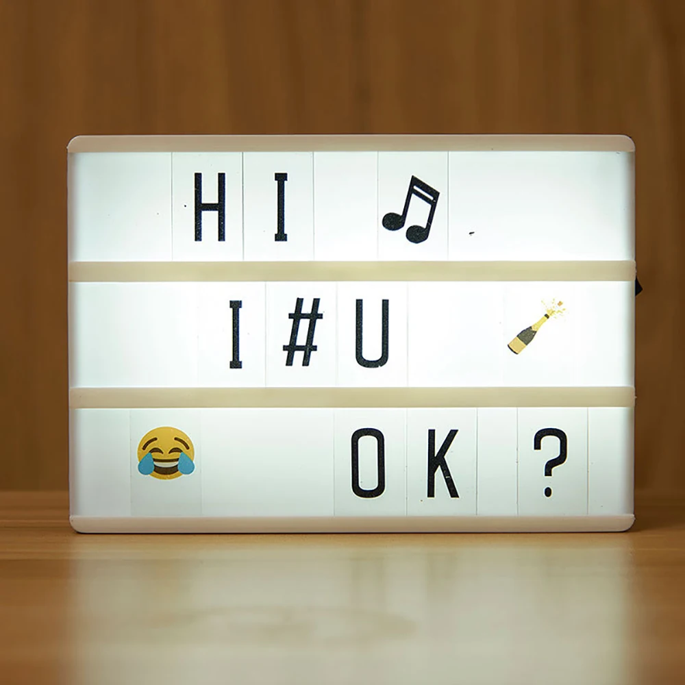 DIY светильник с буквами A4 комбинация светодиодный ночник цвета карты столик