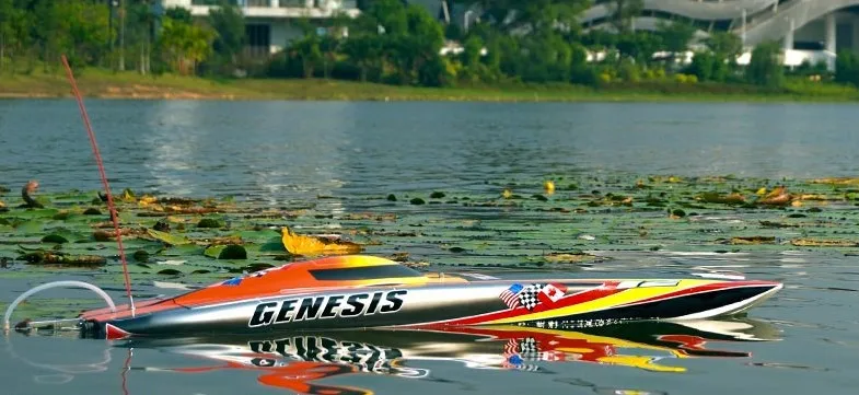 Гоночная лодка катамаран Genesis 1122/электрическая бесщеточная Лодка на