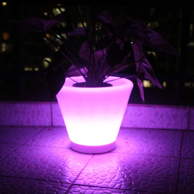 RGB Изменение цвета Светодиодная ваза свет светодиодный цветочный горшок с