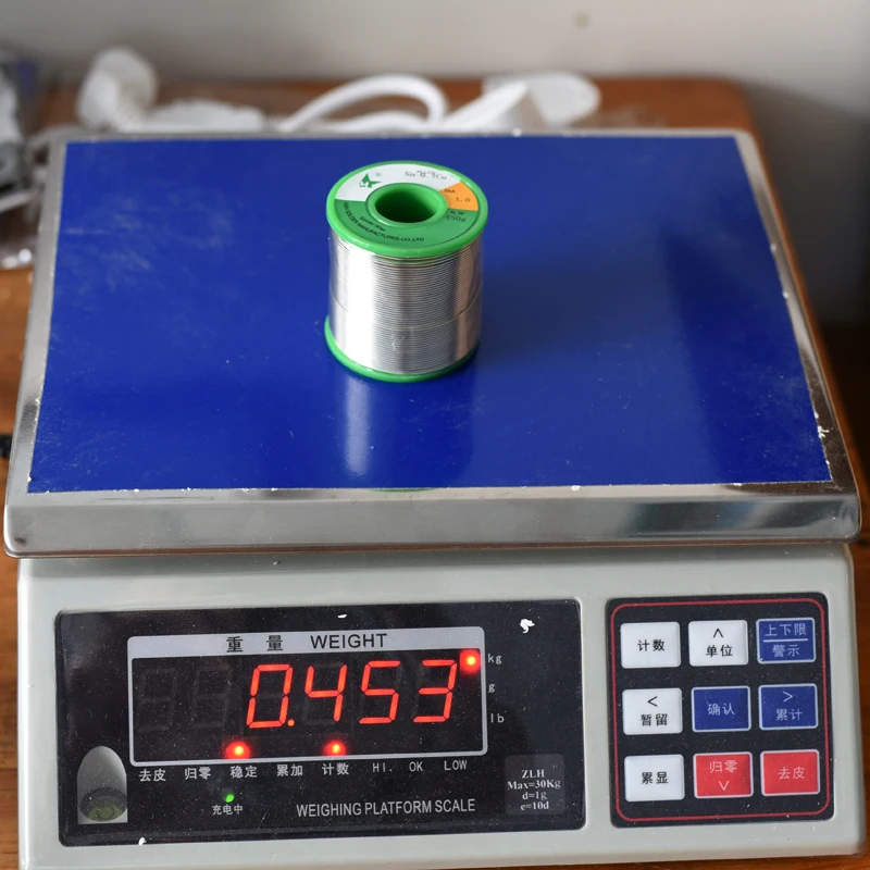 Без примесей свинца и 1,0 мм Оловянная проволока Spool катушка припоя Core припой с флюсом для пайки провода электрическая стальная проволока в катушке 450g Sn99.3 по ограничению на использование опасных материалов в производстве SGS