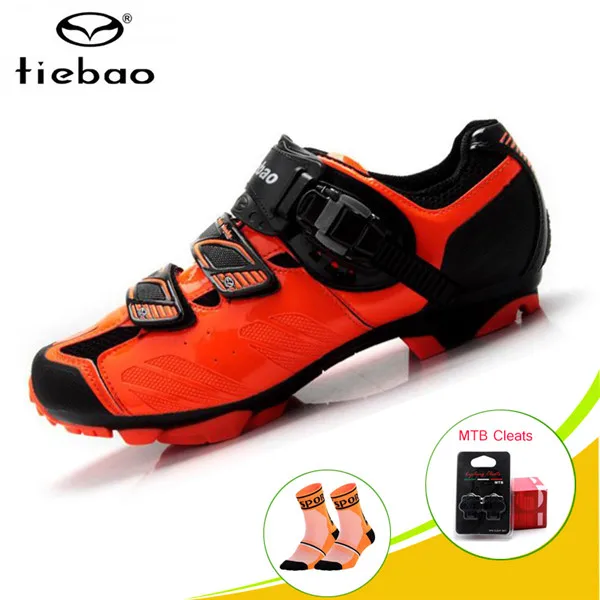 Cleats for 1407 O Tiebao велосипедная обувь мужская sapatilha ciclismo mtb SPD велосипедные кроссовки дышащие самозакрывающиеся горный велосипед MTB обувь - Цвет: Cleats for 1407 O