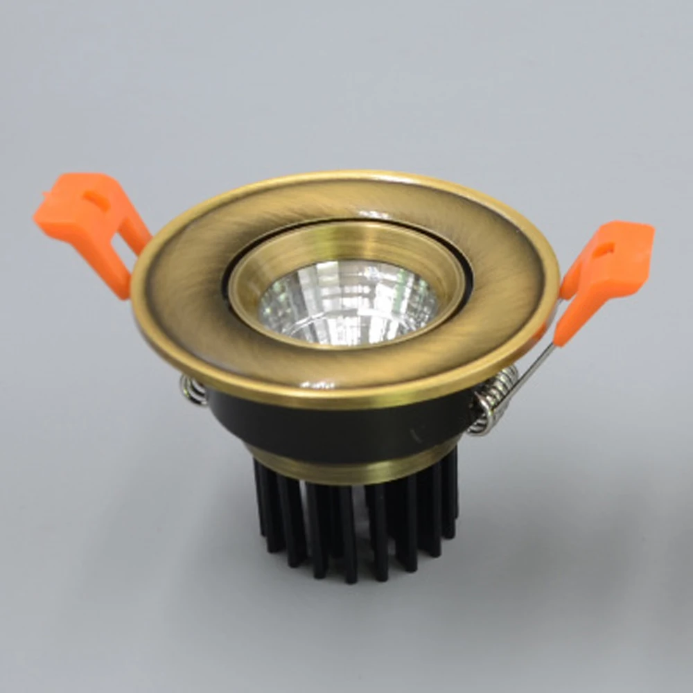 European style Bronze Red Copper Led dimmble COB 3W 5W 9W 15W LED recessed Downlight White/Pure White/Warm White Ceiling Lamp | Лампы и
