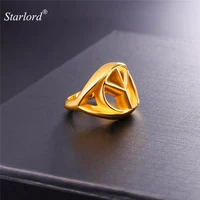 starlord peace sign ring never fade stainless steelgoldsilver peace symbol ring for menwomen jewelry gift gr2639