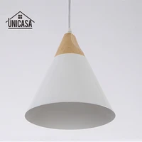 industrial wood pendant lights modern white aluminum mini led lighting kitchen island office hotel antique pendant ceiling lamp