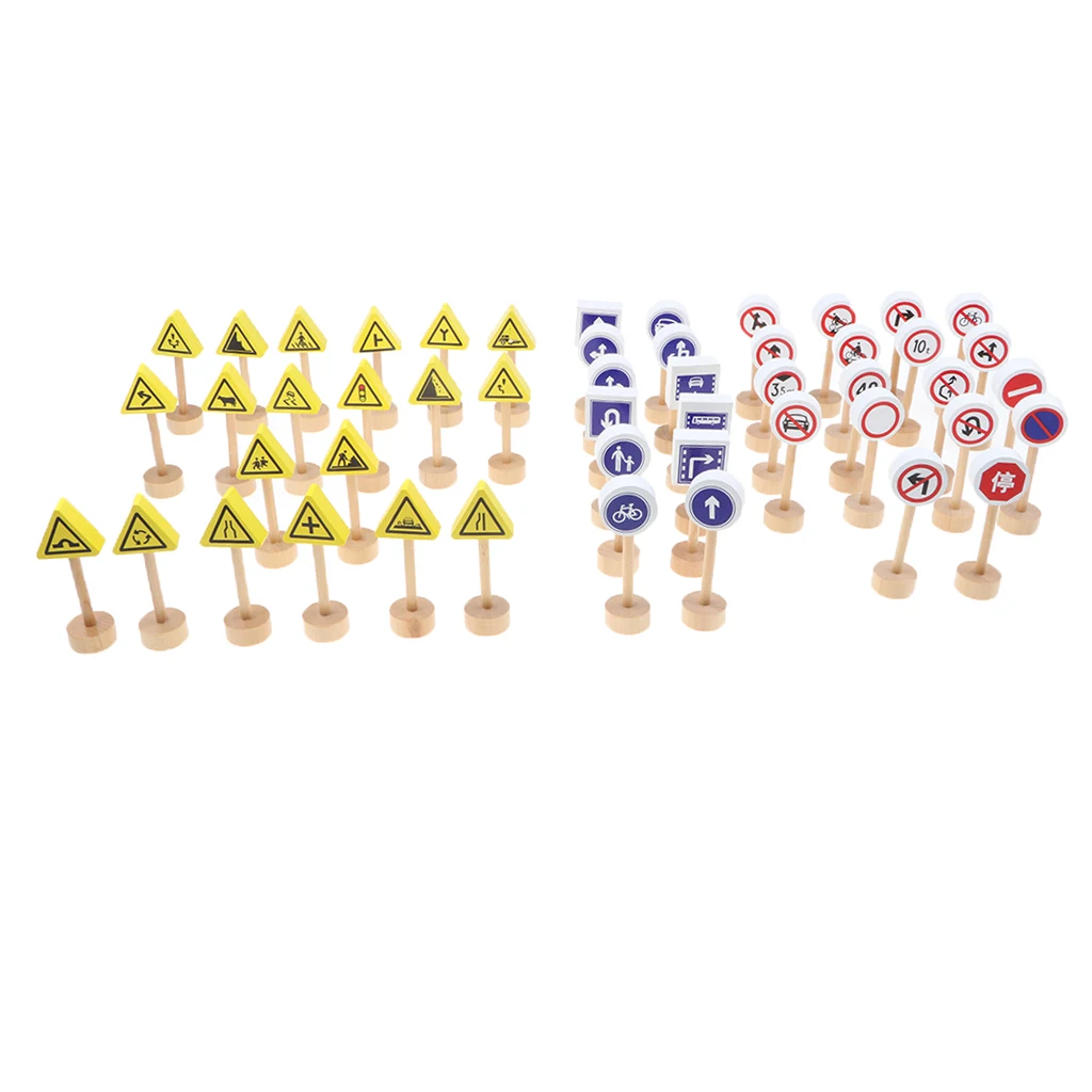 Набор из 32 предметов детские развивающие деревянные дорожные указатели Детская
