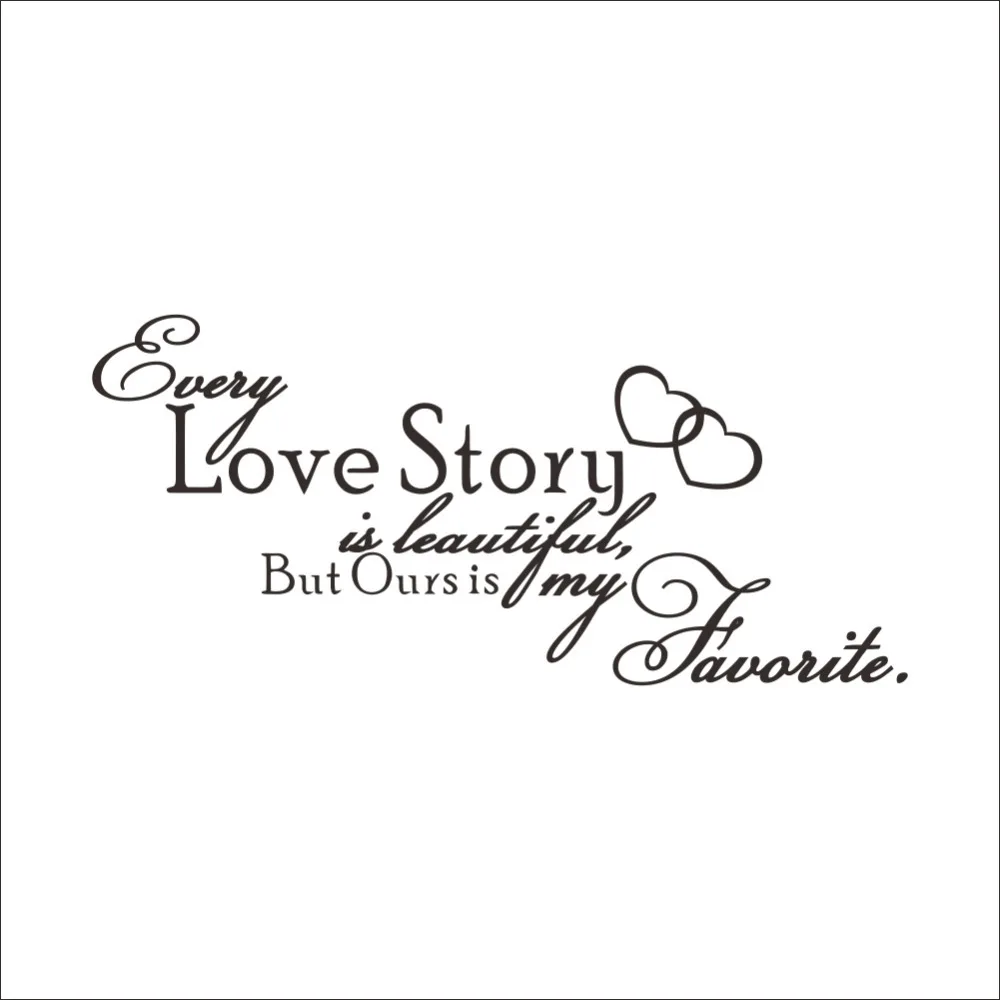 Love story Красивая домашняя Цитата 8392 наклейки на стену спальни Съемные Виниловые