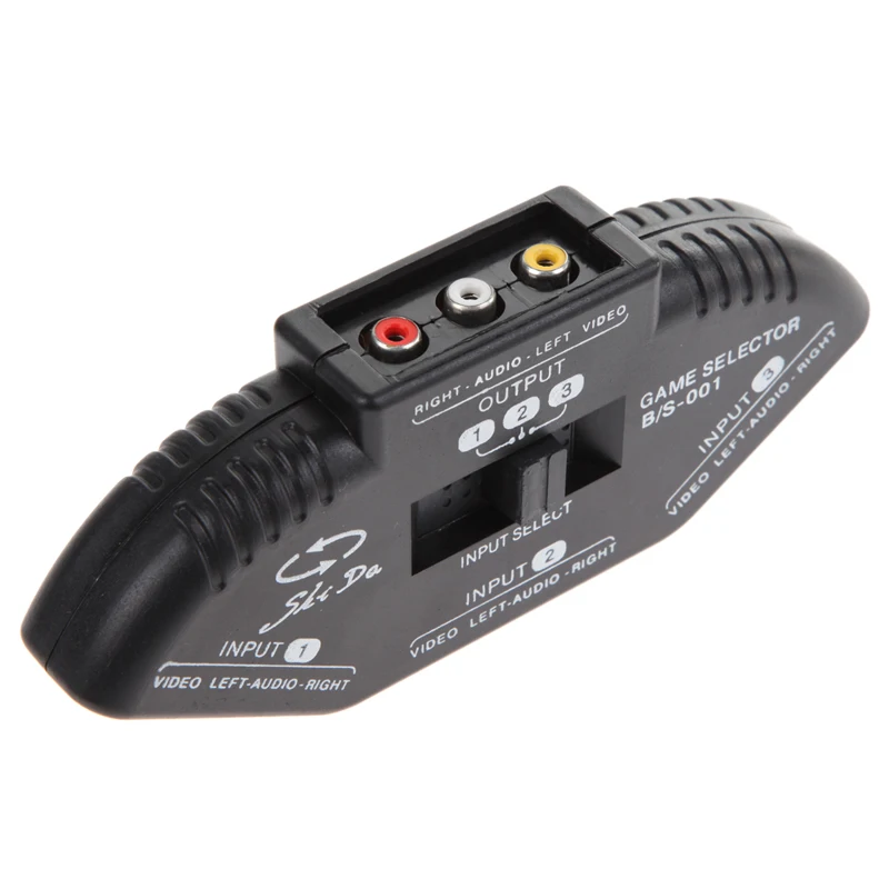 3 двухстороннее аудио видео AV RCA электрораспределительной коробкой
