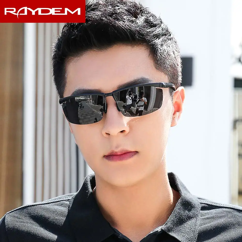 Raydem Aluminum Magnesium Men's Sunglasses Polarized Coating Mirror Sun Glasses oculos Male Eyewear Accessories For Men 8655 |