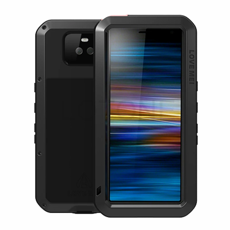 Полный корпус защитный чехол для sony Xperia 10 Plus 1 металлическая Броня+ Горилла стекло Прочный противоударный чехол для sony 10 Plus чехол 360