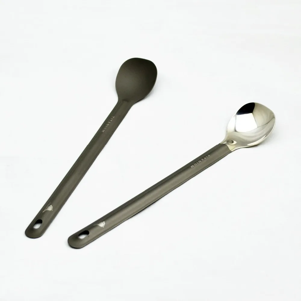 TOAKS Титановая Ложка с длинной ручкой облегченные столовые приборы для кемпинга