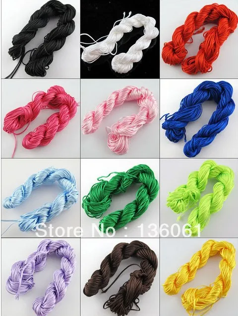 

10Roll 25m Nylon Cord Thread Chinese Knot Macrame Braided Bracelet Cord Jewelry Findings Handmade Accessories DIY Gifts Z2108
