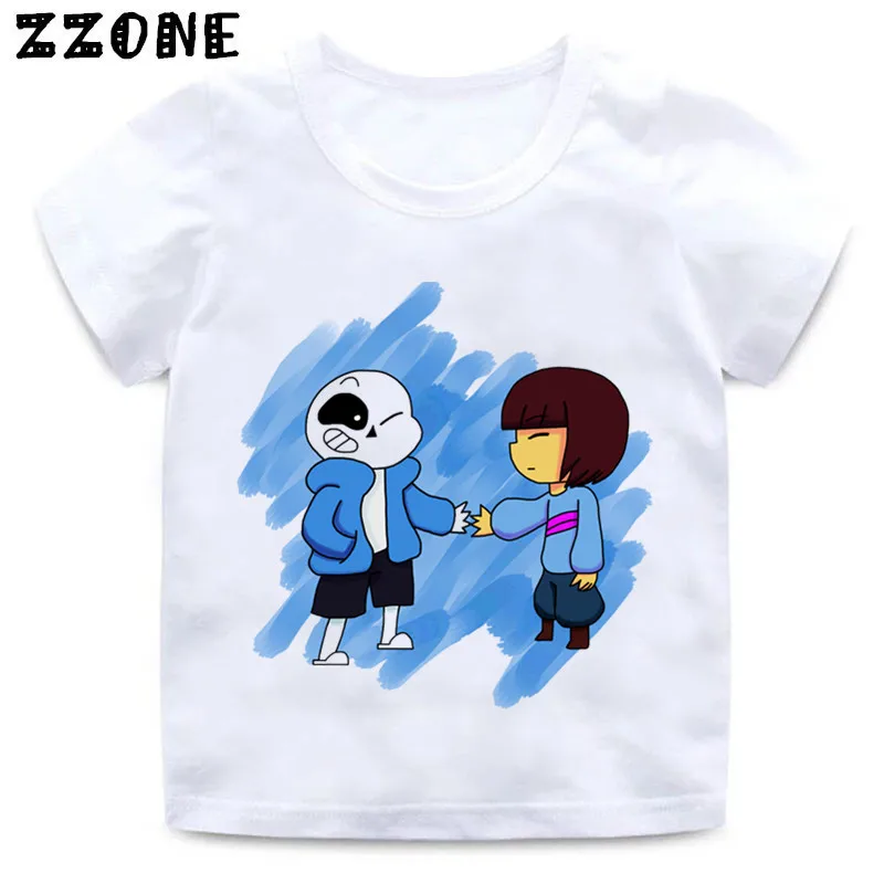 

Girls and Boys Skull Brother Undertale Print Funny T shirt Kids Summer Casual Clothes Baby Cartoon T-shirt,ooo728