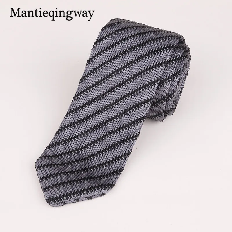 72 Mantieqingway 6 см Модный обтягивающий мужской вязаный галстук классический полосатый вязаный галстук мужские повседневные деловые галстуки для мужчин свадебные - Цвет: 72