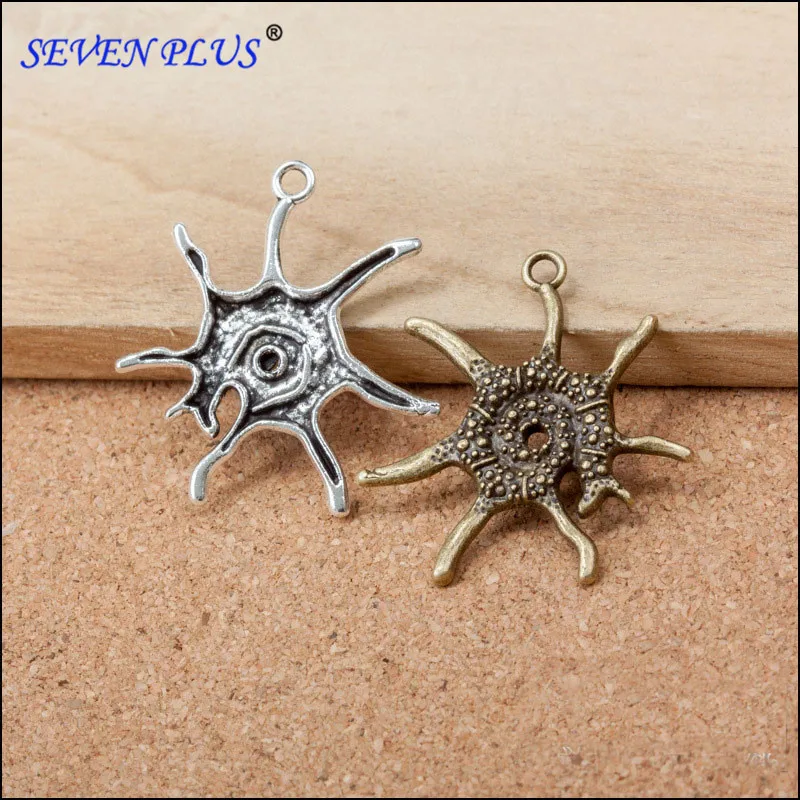 

High Quality 10 Pieces/Lot 33mm*31mm Diy Jewelry Making Charm Conch Sea Nail Marine Animal Nautical Charms