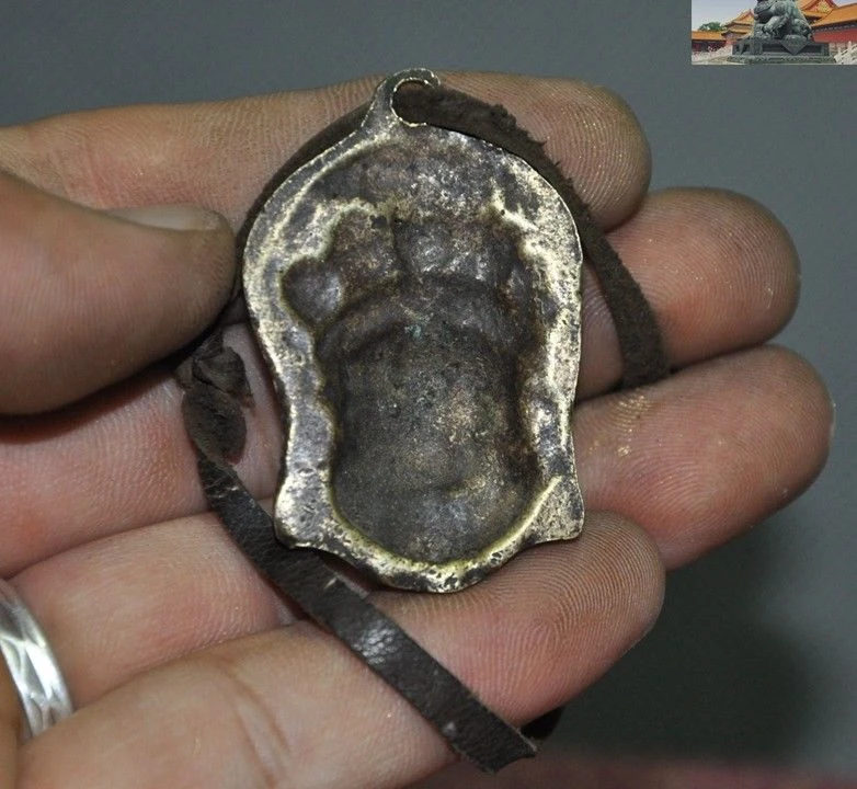 2 &quotстаринный тибетский буддизм Бронзовая позолота макала Будда голова